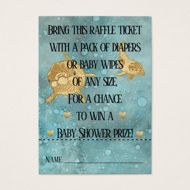 Babyduschmaschine Ticket/Dolphin Mommy & Baby (Vorderseite)