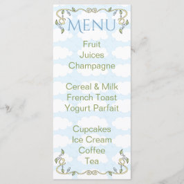 Babyduschmenü "Castle in the Sky/Yellow" Menükarte