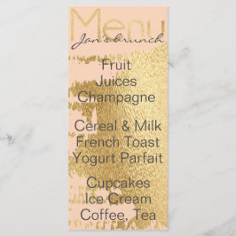 Babyduschmenü "Classic Gold/Pink" Menükarte