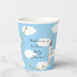 Babyduschpapier-Cups "Castle Gold Silver" 8 oz. Pappbecher