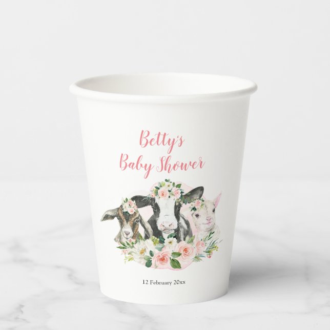 Babyduschpapier für Tiere Pappbecher (Vorderseite)