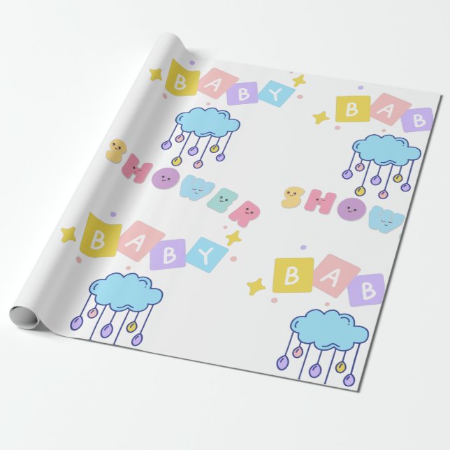Babyduschpapier Geschenkpapier (Ungerollt)