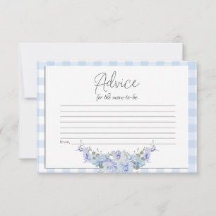 Babyduschratenkarte   BOHO Baby Shower Blue Hinweiskarte