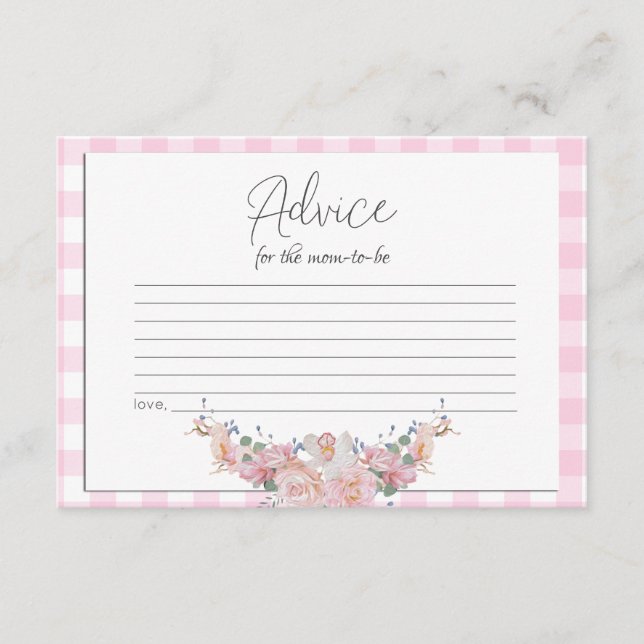 Babyduschratenkarte | BOHO Babydusche Pink Hinweiskarte (Vorderseite)