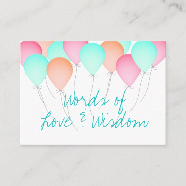 Babyduschratenkarten Hinweiskarte (Vorderseite)