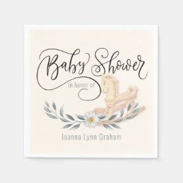 Babyduschrockpferd Personalisiertes Papier Serviette