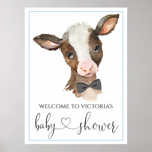 Babyduschsignaturen der Junglandwirte Poster (Vorne)