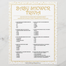 Babyduschtrivia [Golden Glitzern] Briefbogen