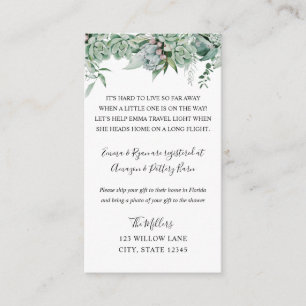 Babyduschvorrichtung Begleitkarte