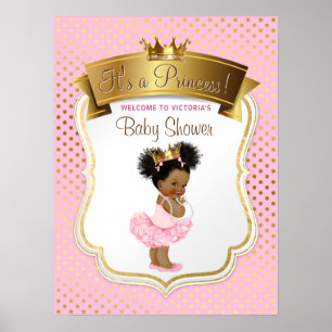 Babyduschzeichen der Afrikanerin Poster