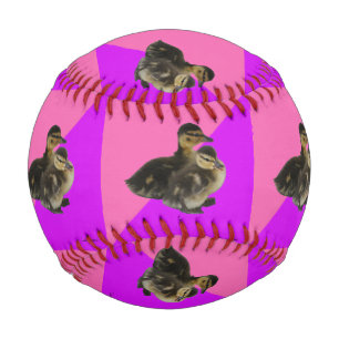 Babyenten auf rosa Himbeere und Lila Sorbet Baseball