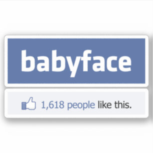 Babyface lustige Social-Networking-Parodie Aufkleber