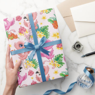 Babyflamingos Geschenkpapier