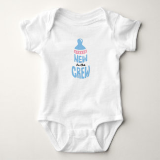 Babyflasche Neu im Team Lustiger Romper Baby Strampler