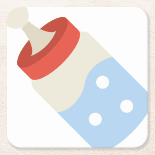 Babyflasche Rechteckiger Pappuntersetzer