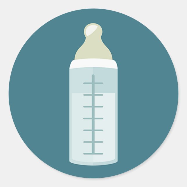 Babyflasche Runder Aufkleber (Vorderseite)