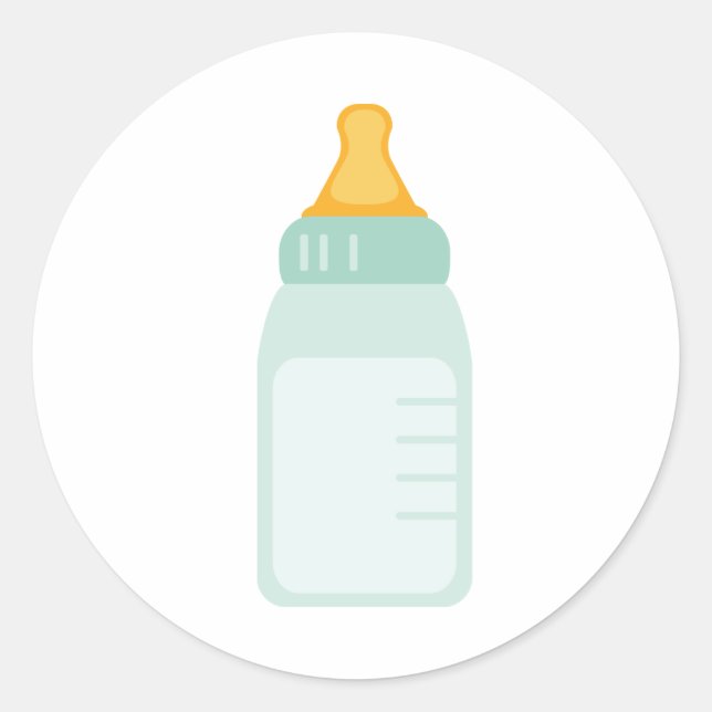 Babyflasche Runder Aufkleber (Vorderseite)
