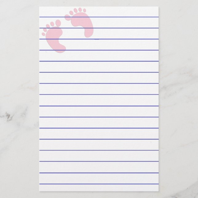 BabyFootprints Briefpapier (Vorderseite)