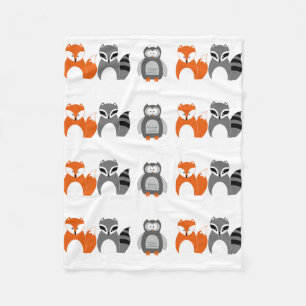 Babyfox-EuleRaccoonthrow-Fleece-Decke " Fleecedecke