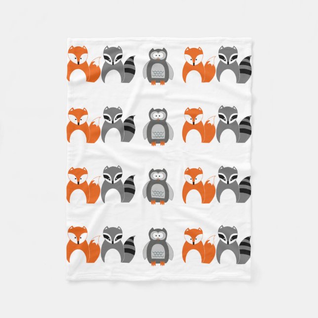 Babyfox-EuleRaccoonthrow-Fleece-Decke " Fleecedecke (Vorderseite)