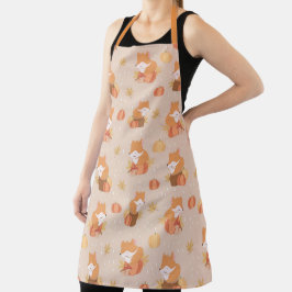 Babyfox und Herbstblätter Schürze