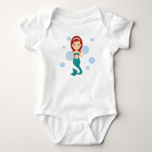 Babyfrau-Prinzessin unter Wasser niedlicher Cartoo Baby Strampler