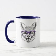 Babyfuchs mit Brille lächeln
