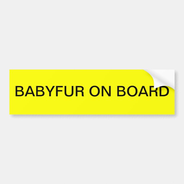 BABYFUR AN BORD AUTOAUFKLEBER (Vorne)