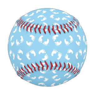 Babyfußabdrücke, Babyfuß, Fußstapfen, Blau, Junge Baseball