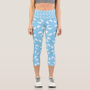 Babyfußabdrücke, Babyfuß, Fußstapfen, Blau, Junge Capri Leggings