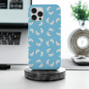 Babyfußabdrücke, Babyfuß, Fußstapfen, Blau, Junge Case-Mate iPhone Hülle