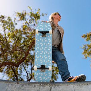 Babyfußabdrücke, Babyfuß, Fußstapfen, Blau, Junge Skateboard