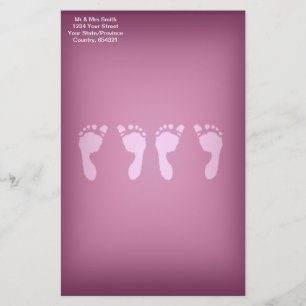 Babyfußabzüge (Girl Twins) Briefpapier