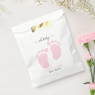 Babyfüße Baby Shower Party, Mädchen Rosa Baby Show Geschenktütchen