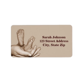 Babyfußlabel Adressaufkleber