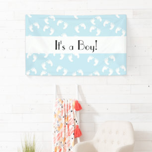 Babyfußspuren, Babyfuß, Fußspuren, Babydusche Banner
