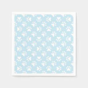 Babygeburtstagsnapkins blaue Pfoten drucken Serviette