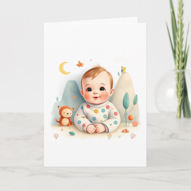 Babygeklappte Grußkarte Karte (Vorderseite)