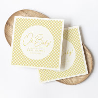 Babygelbe Gingham-Neutrale-Babydusche