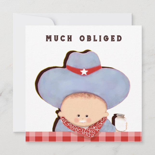 Babygeschenke Dankeschön Karten (Vorderseite)