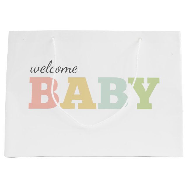 Babygeschenktasche, Geschlechtsneutrale person, Große Geschenktüte (Vorderseite)