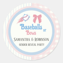 Babygeschlecht enthüllt Baseballs oder Bows
