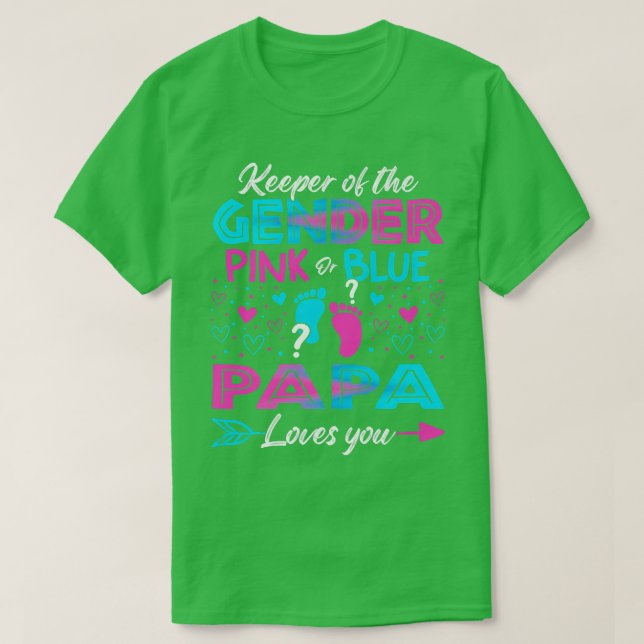 Babygeschlecht offenbart Dusche rosa oder blaue Pa T-Shirt (Design vorne)