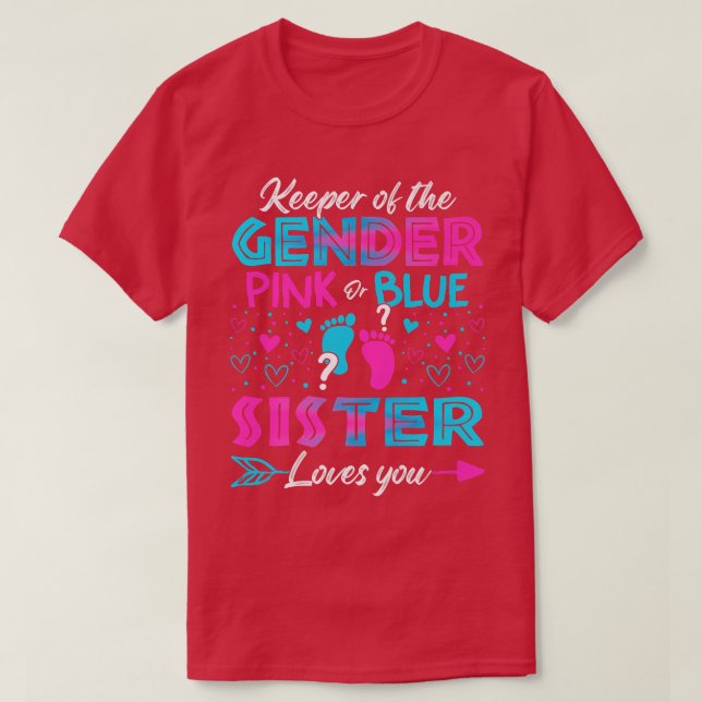 Babygeschlecht offenbart Dusche Rosa oder blaue Sc T-Shirt (Design vorne)