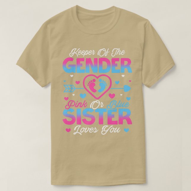 Babygeschlecht offenbart Dusche Rosa oder blaue Sc T-Shirt (Design vorne)