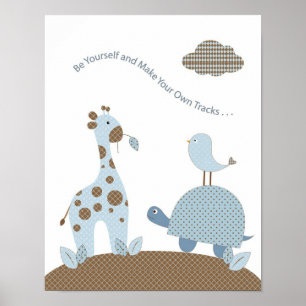 Babygiraffe Kinderzimmer Art - Seien Sie selbst Poster