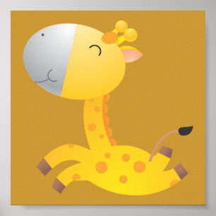Babygiraffe/ Kinderzimmerdekor Poster