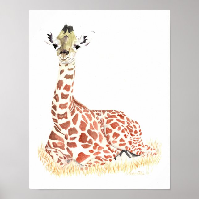 Babygiraffe Poster (Vorne)