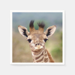Babygiraffenbild, Cocktail Kenias, Afrika   Serviette