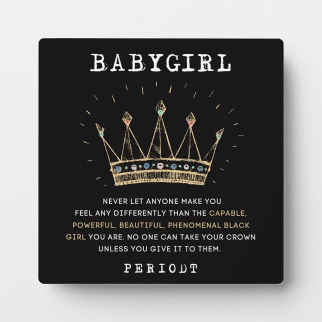 Babygirl - Niemand kann dir die Krone nehmen Fotoplatte (Vorderseite)